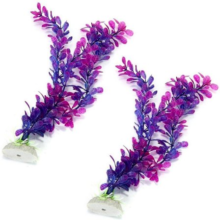 2-pack Akvarieväxt konstgjord avlång 30 cm - Flera färger