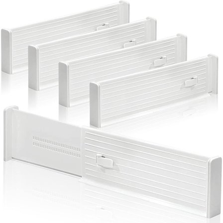 4-osainen säädettävä laatikonjakaja, laajennettava muovinen keittiön vaatekaapin laatikonjärjestäjä, laatikonjärjestäjä keittiöön makuuhuoneeseen