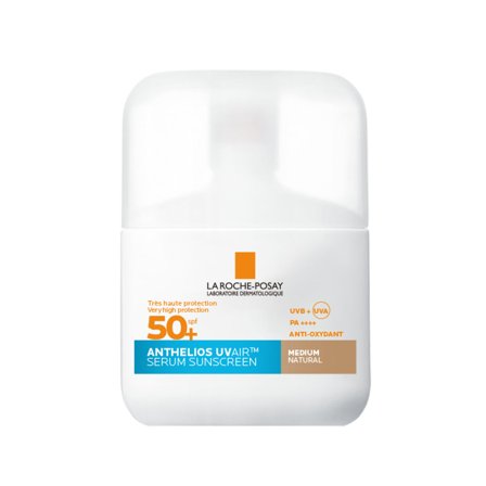 LA ROCHE-POSAY UVAir SPF 50+ Siero Solare Invisibile Tonalità Media 50ml - Solare viso alta prot.
