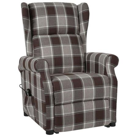 Vidaxl Reclinerfåtölj Med Uppresningshjälp Brun Tyg Brun