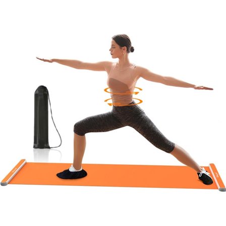 Slide Board for Fitness, Bærbar Sklimatte for Skøytebevegelser og Utfall, Treningsutstyr for Hjemmetrening for Cardio, Kjernetrening