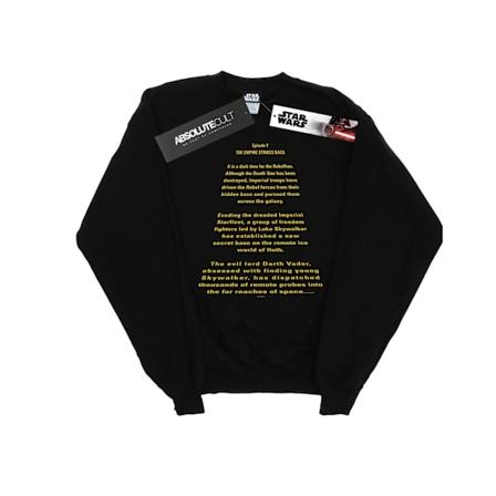 Star Wars Pojkar The Empire Strikes Back Öppningskrypning Sweatshirt Black 12-13 Years
