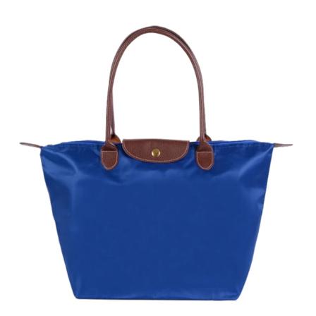 Vattentät Nylon Dumpling Handväska Väskor Dam Tygväska Dam Handväska med stor kapacitet för resväskor Vikbar Casual axelväska Blue S