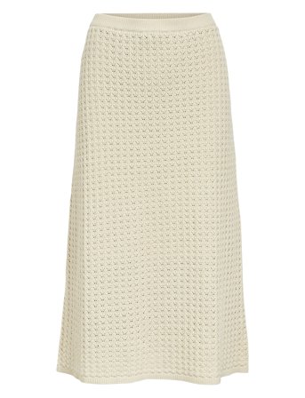 Object Objester Mw Re Midi Pattern Skirt Div - Cream - L