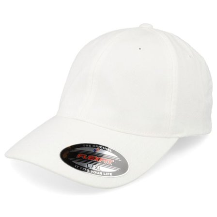 Flexfit - Vit flexfit Keps - Washed Cotton Dad Cap White Flexfit @ Hatstore