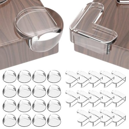 [PLEE] Hjørnebeskyttere for barnebord - Selvklebende silikonhjørnebeskyttere for å beskytte barn mot skader (gjennomsiktige)