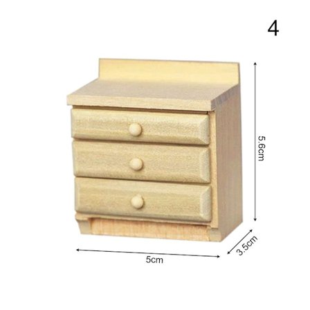 Docka träbord Docka sängskåp 4 4