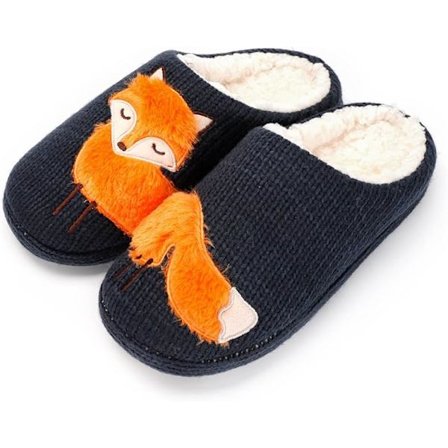 Tøfler for kvinner, varme og myke vintertøfler, plysjtøfler, herretøfler, komfortable tøfler med fuskepelsfôr.