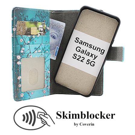 Skimblocker Galaxy S22 5G Magnet Plånboksfodral Design