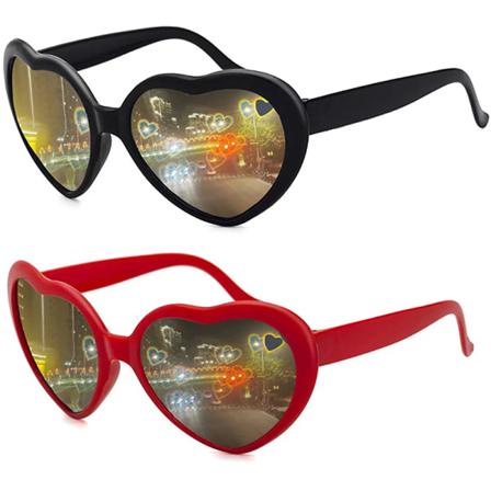 3d-hjärtglasögon Med Hjärteffekter Special Hjärtformade Red