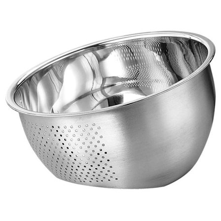 Tykk bunn av rustfritt stål skråstilt dreneringskum for vask av ris og drenering av kurv kjøkken