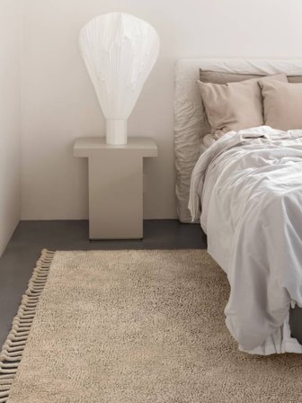 Shaggy Rug Wool Mela Shaggy Off White Oeko-Tex