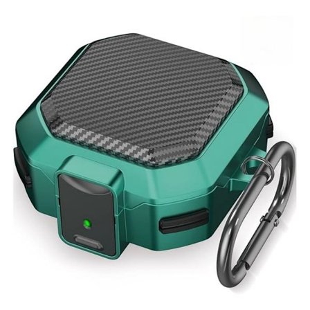 Galaxy Buds Live, PC+TPU Kuulokekotelo, Bluetooth Suojakotelo - Musta & Vihreä