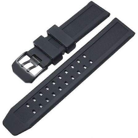 Vattentätt silikonarmband för Luminox 1800 3050 3080 3150 8800-serien klocka 23mm [BR]