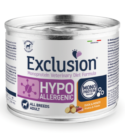 Exclusion Veterinary Diet Formula Hypoallergenic Per Cani
