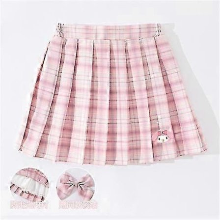 Sanrios My Melody Cinnamoroll Hellokittys Söpöt Tyttöjen JK Laskostettu Hame Sarjakuva Akatemia Uniformu Hame Kawaii Koulupuku Hame-WELLNGS