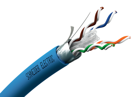 Schneider Electric VDICC63X218 Datakabel 6A F/UTP 4P CCA 500 m, Anslutningsdon & kablar