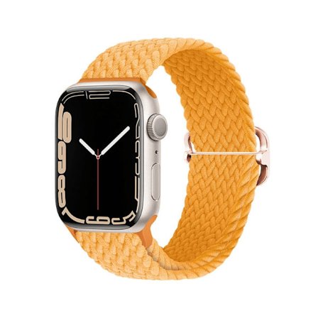 Flätat Armband för Apple Watch 42/44/45 mm Gul M