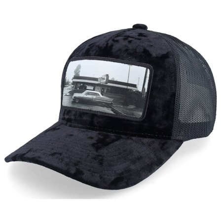 Calza Pennello - Schwarz Trucker Cap - Car & Drive-through Velvet Black A-Frame Trucker @ Hatstore