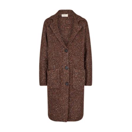 Freequent, Warm newpocket coat Brązowy, Kobieta, Rozmiar: L