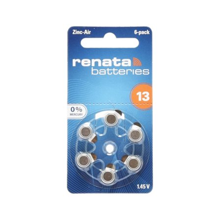 13 RENATA 5-Pack - 30stycken hörapparats batterier nr13