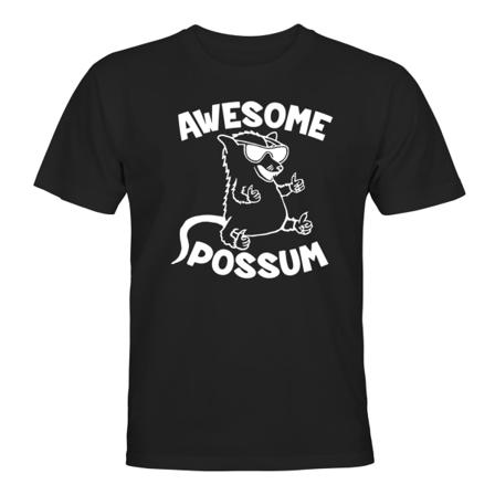 Awesome Possum - T-SHIRT - UNISEX Svart - S