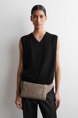 COS Men's Brunswick Belt Bag Leather in Beige