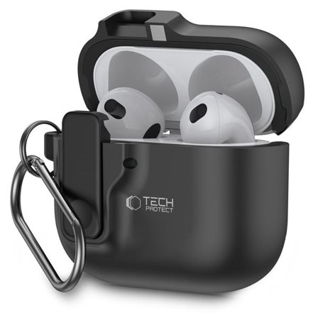 Tech-Protect Slim Hook-etui for AirPods 4 - Svart