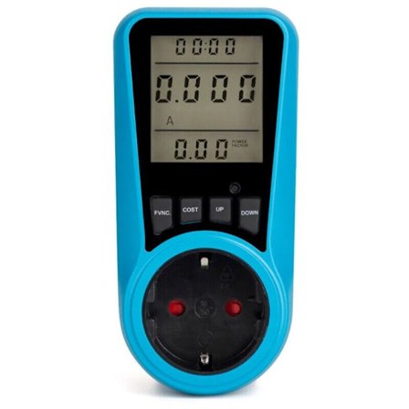 LCD-skärm power energimätare uttag energi watt volt ampere power KWH förbrukning analysator uttag AC230V 250V EU-kontakt