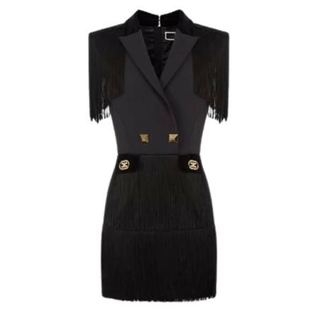 Elisabetta Franchi, Party Dresses Zwart, Dames, Maat:M