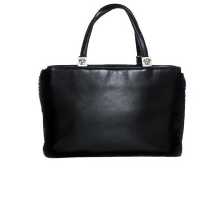 Versace Pre-owned, Pre-owned Leather handbags Zwart, Dames, Maat:ONE Size,leer