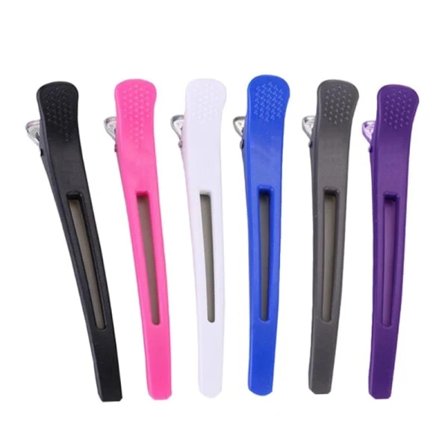 【PP】6 stk Plastklemmer Krokodillehårklemmer Ank-hårklemmer Fikserte Hårklemmer Seksjonsklemmer Frisyrefrisørsalongverktøy Svart