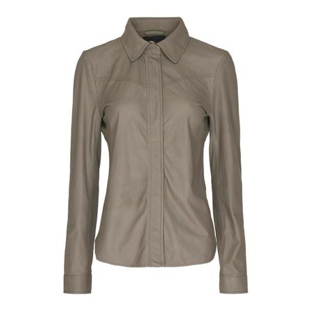 Btfcph Slim Fitted Shirt Leather , Grijs , Dames , Maat: M