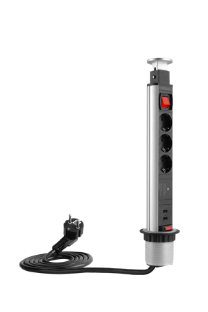 Deltaco OFFICE DELO-0402 - flerkoplingslist