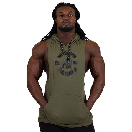 Gorilla Wear Lawrence Hooded Tank Top, Army