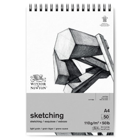 Winsor & Newton Skisseblokk Spiral A4 110g