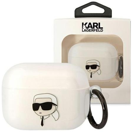 Karl Lagerfeld KLAPHNIKTCT-deksel til AirPods Pro - gjennomsiktig Karls hode