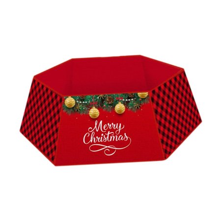 Kuusikulmion muotoinen joulukuusen alusmatto 25x40cm olohuoneeseen Versati