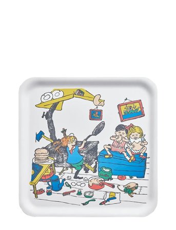 Pippi Langstrømpe Tray 33X33Cm Pancakes - Multi/patterned - 33X33CM