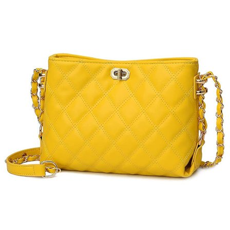 Lille Crossbody Taske til Kvinder Punge Mode Læder Letvægts Håndtasker Gul