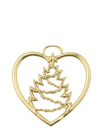 Hjerte Juletre H7.5 Forgylt Home Decoration Christmas Decoration Christmas Accessories Gull Rosendahl