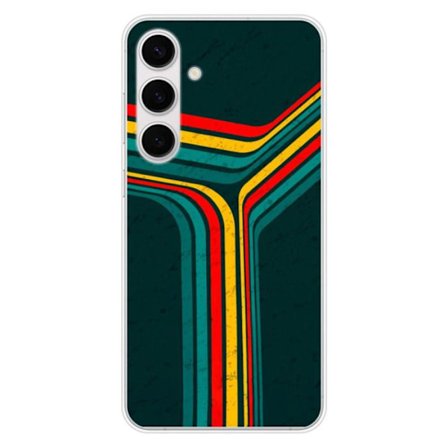 Silicone-fodral - Kompatibel med Samsung Galaxy S24 FE - design med retro linjer