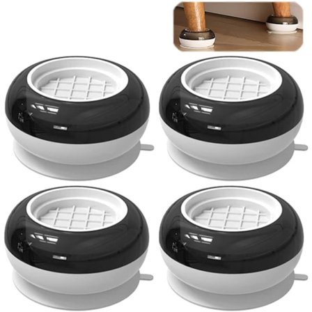 Vaskemaskin Anti-Vibrasjonsmatte, Anti-Vibrasjons Gummi Vaskemaskin Stativ, Universelle Vibrasjonsdempere for