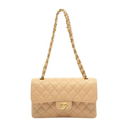 Chanel Vintage Pre-owned Shoulder Väska beige, Dam Vintage Väskor, Dam, Storlek: ONE SIZE