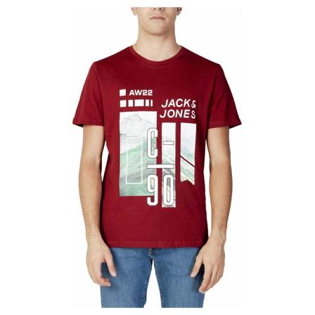 Jack & Jones T-Shirts , Rood , Heren , Maat: M
