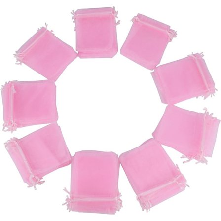 100 kpl 10 * 12 cm Hääpussit Organza-pusseja Ruusu Lahjapussit Korut Laventelipussit Nauhoilla Joulujuhliin Syntymäpäivä