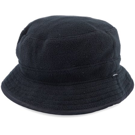 Brixton - Sort bucket Hat - Blanket Fleece Packable Black Bucket @ Hatstore