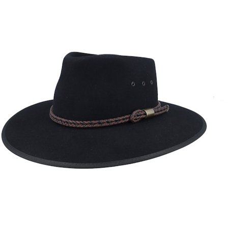 Brixton - Countryman Woolfelt By Statesman Black Western Western Black Hat - @ Hatstore