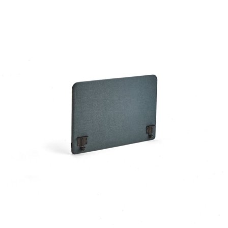 Bordskærm ZONE, sorte beslag, 1000x650x36 mm, stof Etna, petroleum