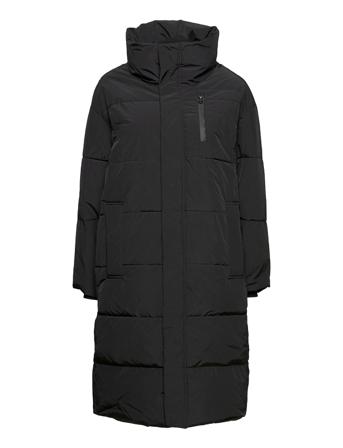 Hazekb Long Jacket Foret Jakke Sort Karen By Simonsen